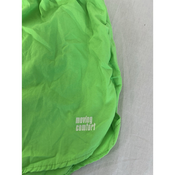 Women’s Running Athletic‎ Shorts MOVING COMFORT Sz S Neon Green with green liner - Picture 2 of 9